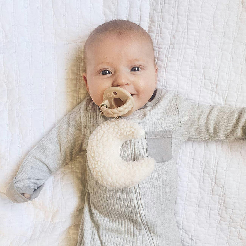 Moon Rubber Pacifier & Plush