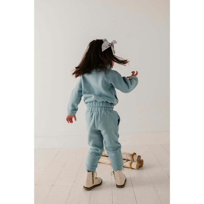 Fleece Zip Set Heather Gray