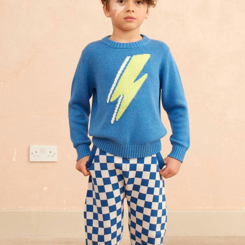 Lightning Bolt Jumper | Hussar Blue