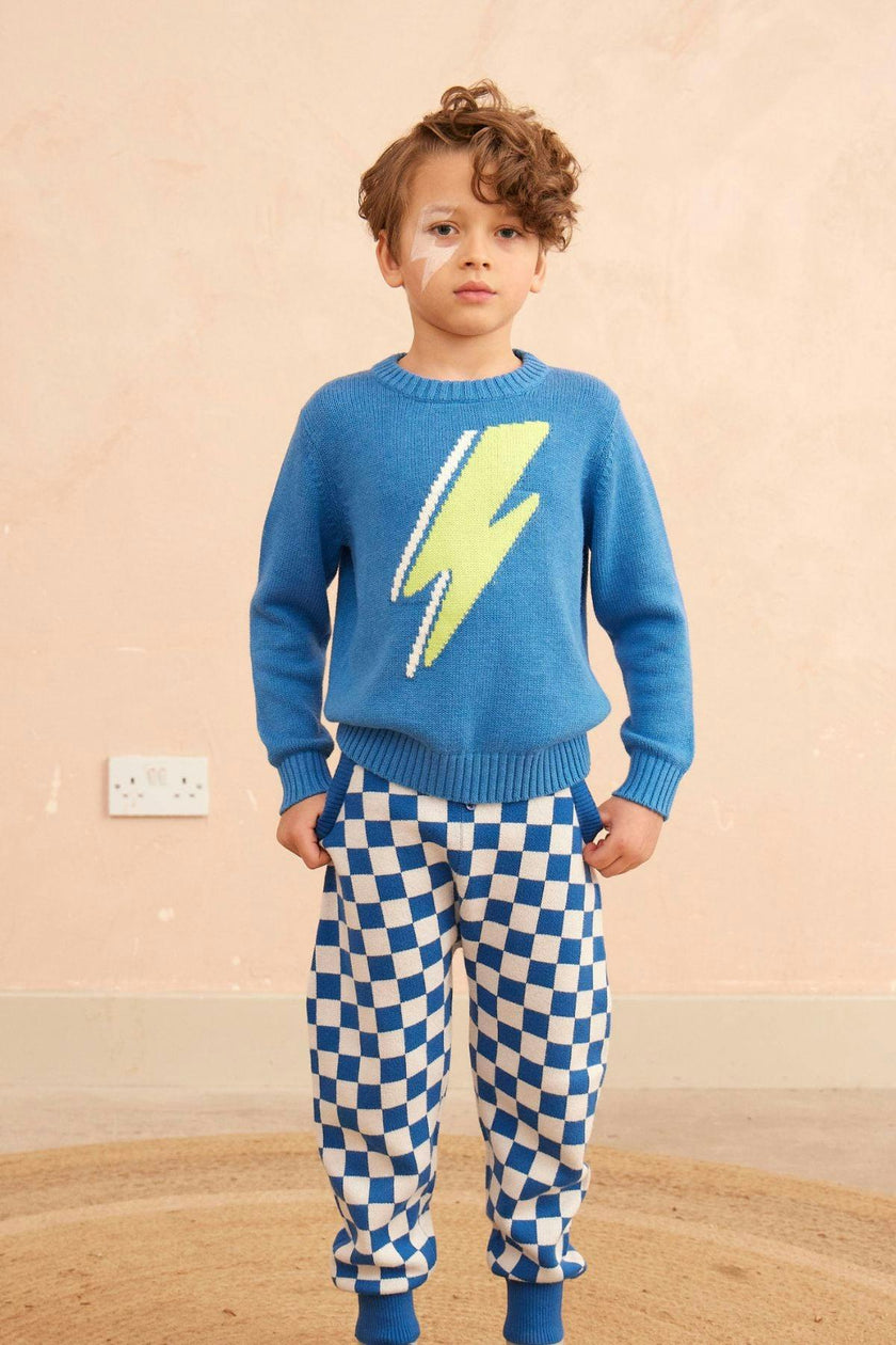 Lightning Bolt Jumper | Hussar Blue