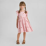 Girls Elsie Dress - Butterfly Embroidery