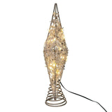 Kurt Adler 10.5-Inch 30-Light Warm White LED Fairy Light 5-Point Star Tree Topper