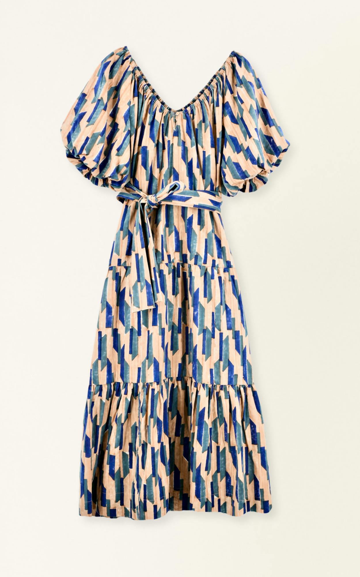 Capri Dress in Cerulean Rainfall