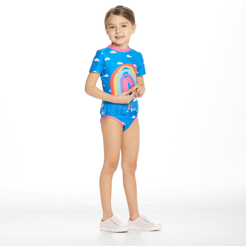 Fringe Rainbow Rashguard Set