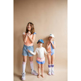 The West Village High Neck One-Piece Swimsuit, Salmon Sky