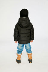 Winter Jacket Adapted For Car Seats Black