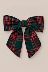 Hair Bows in Evergreen Plaid