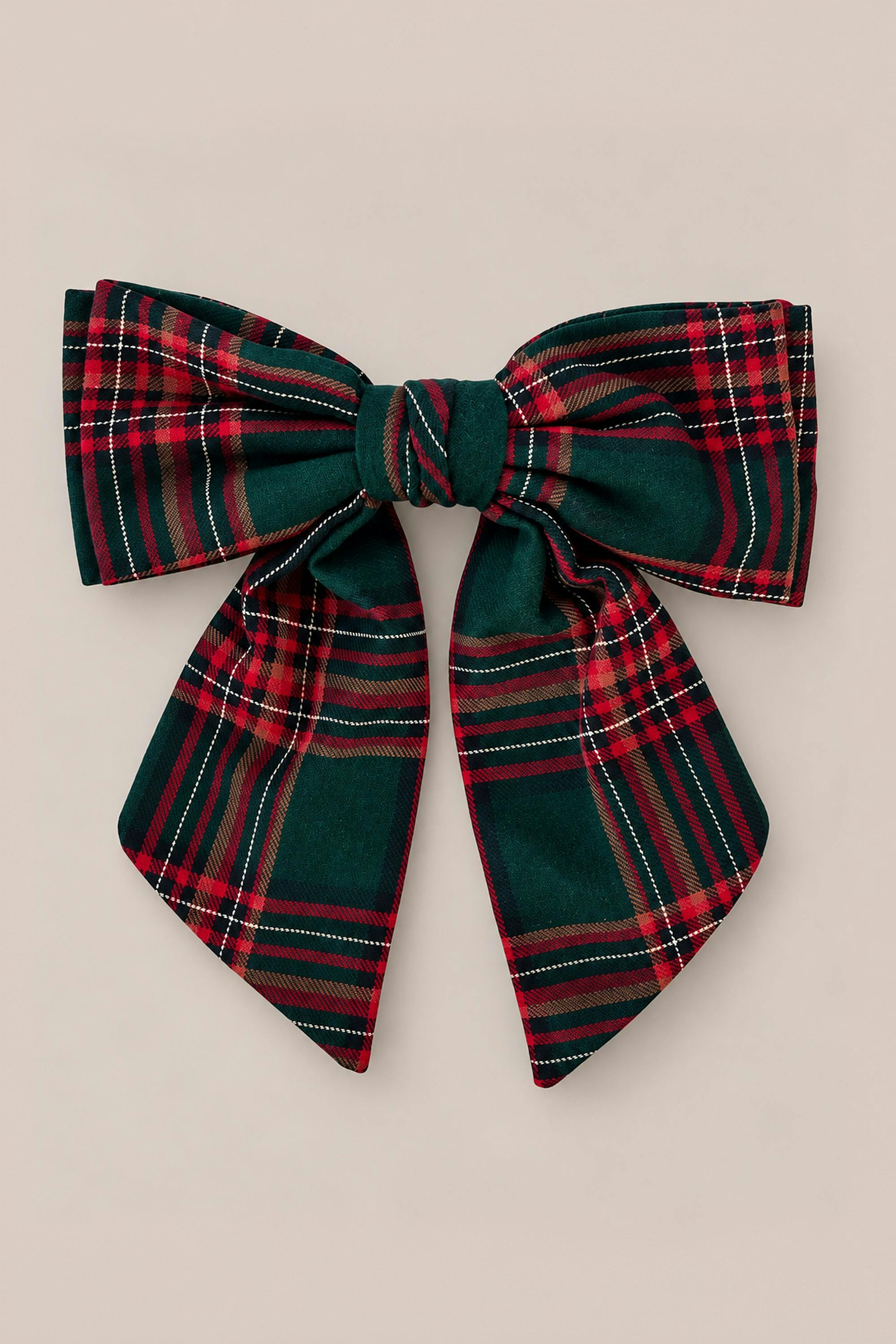 Hair Bows in Evergreen Plaid