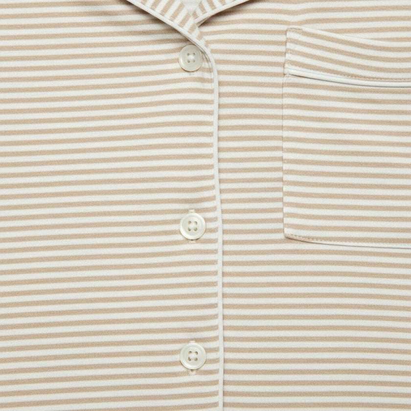 Oatmeal Stripe Bamboo Women's Nightshirt