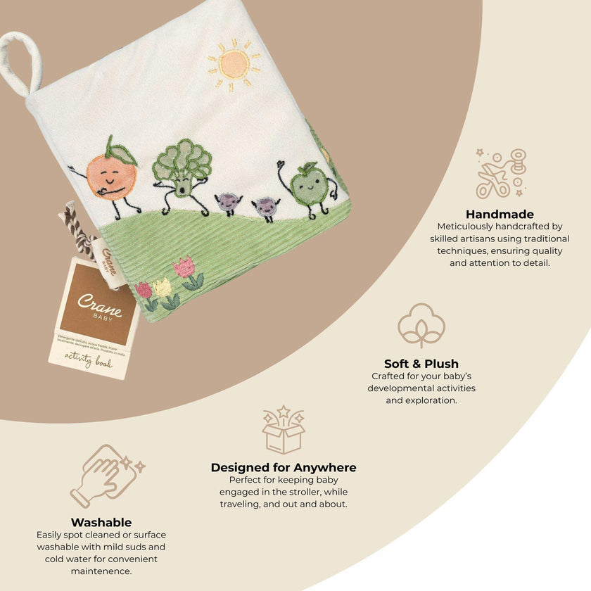Clementine Fruits & Veggies Soft Plush Activity Book