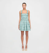 The Azalea Mini Nap Dress - Green Palm Ikat
