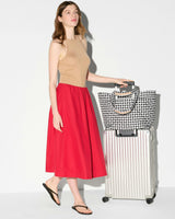 Black/White Gingham Large Metro Tote Deluxe