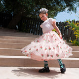A Leading Role x Strawberry Shortcake Premium Child Strawberry Sequin Skirt