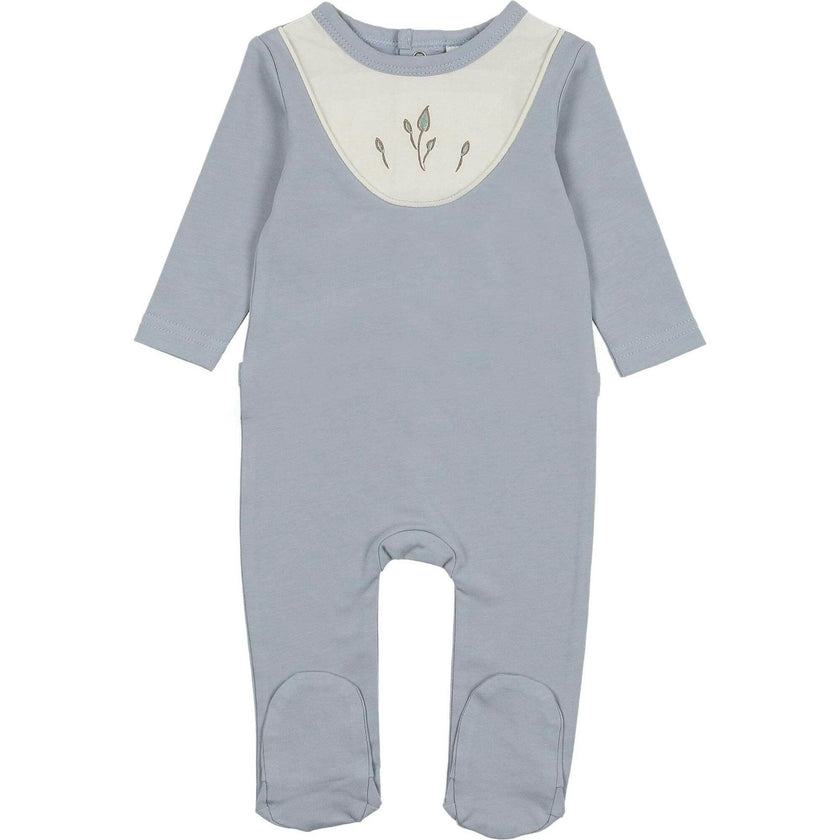 Embroidered Bib Footie and Beanie Set