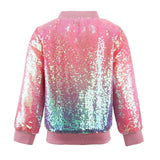 Bubble Gum Shimmer Sequin Bomber