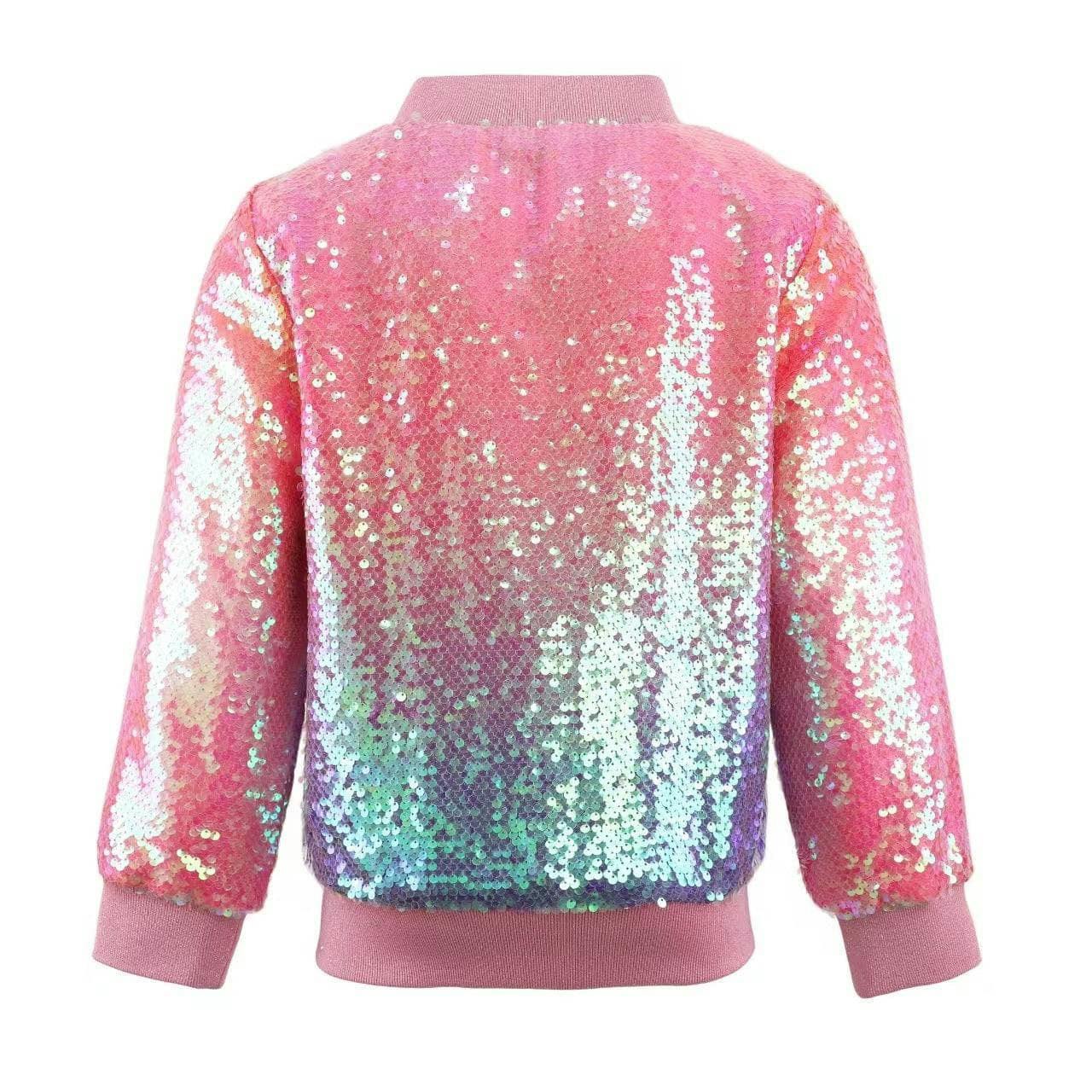Bubble Gum Shimmer Sequin Bomber