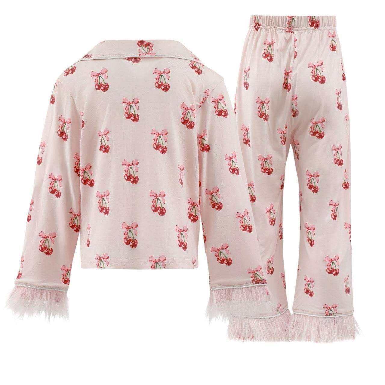 Cherry Bows Soft Feather Set