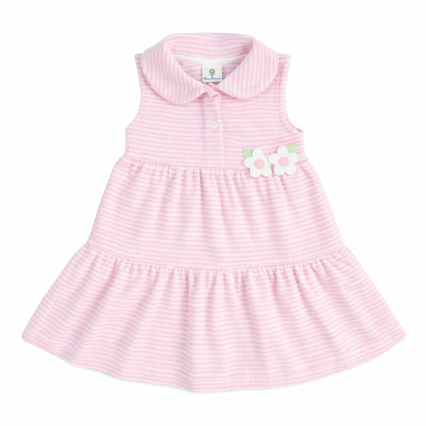 Stripe Terry Dress with Flowers