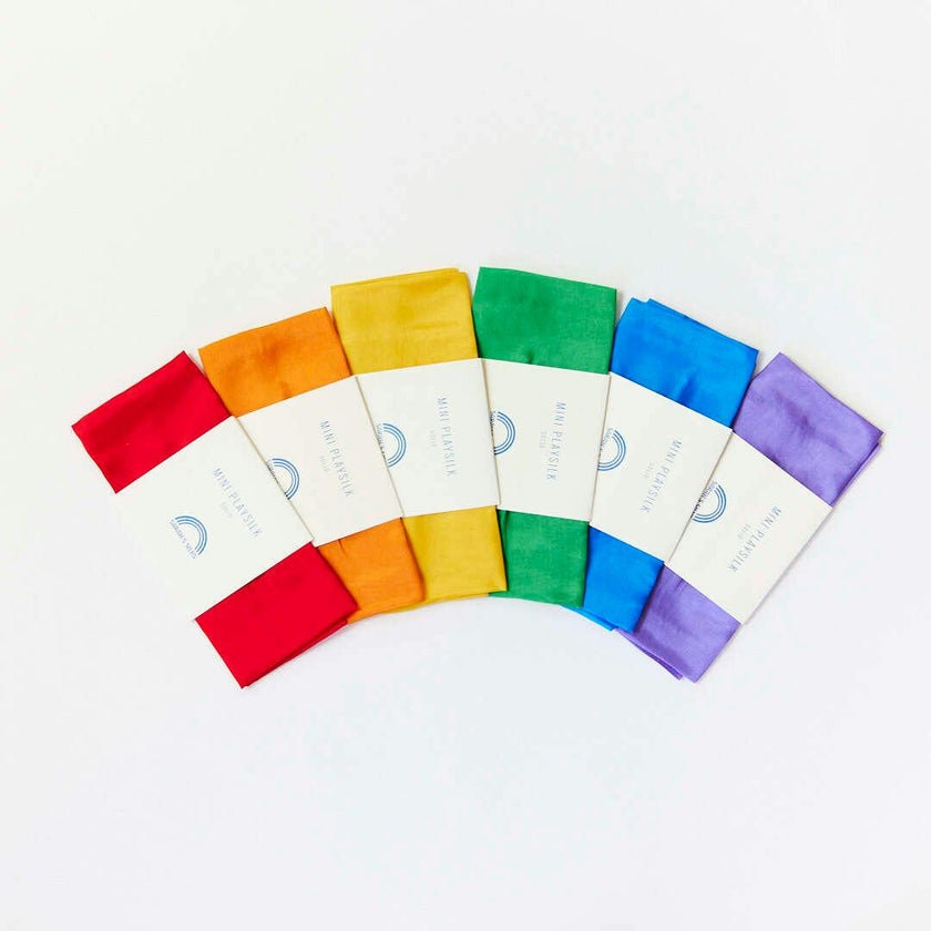 Sarah's Silks Mini Primary Playsilk Set for Maisonette