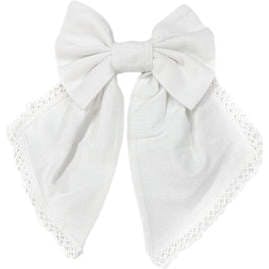White Jaylin Hair Bow