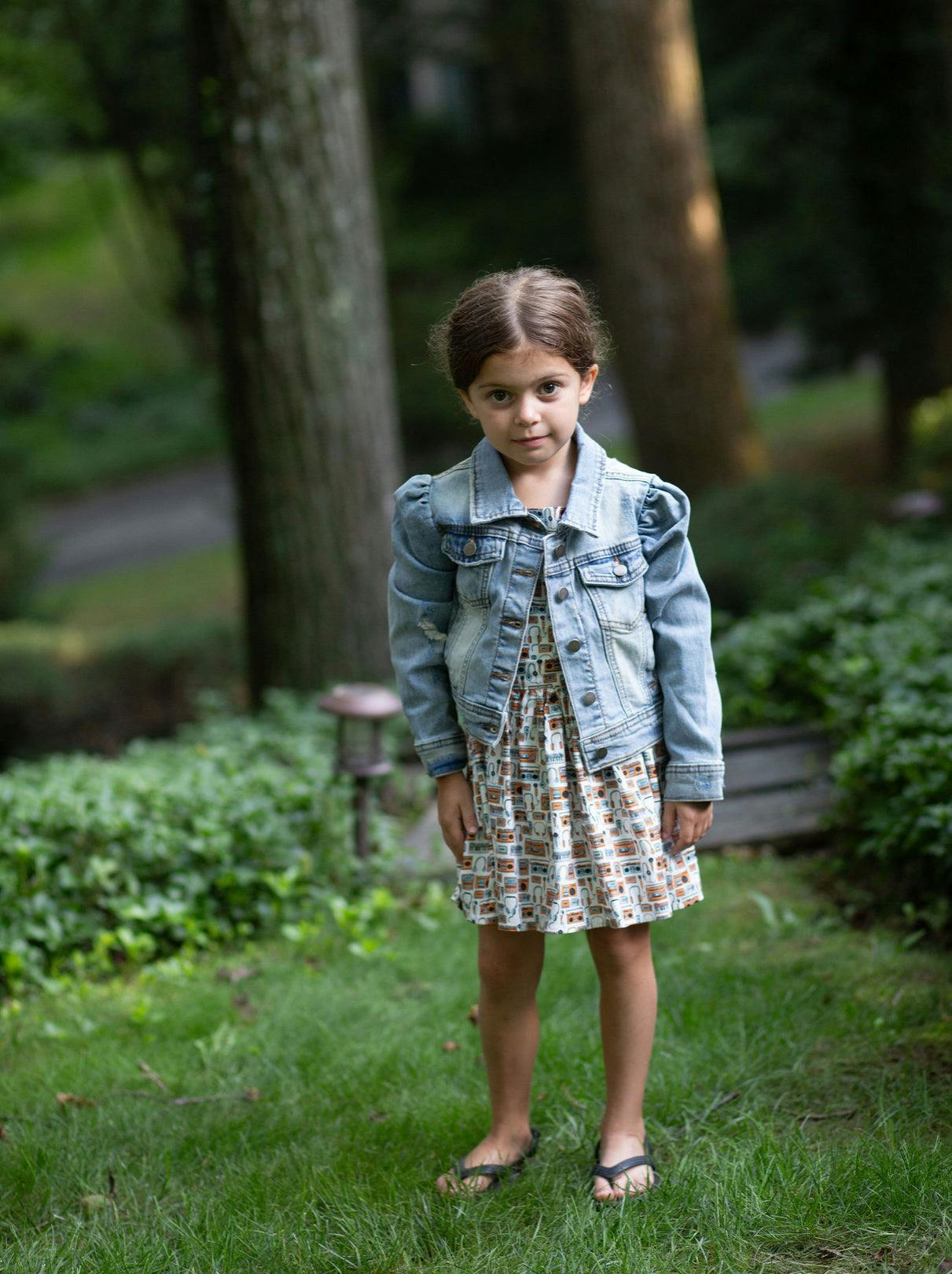 Puff Sleeve Denim Jacket