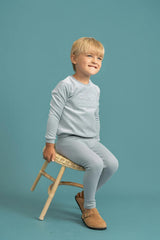 Charming Darling Print Ribbed Elastic Waist Top and Leggings Two Piece Set