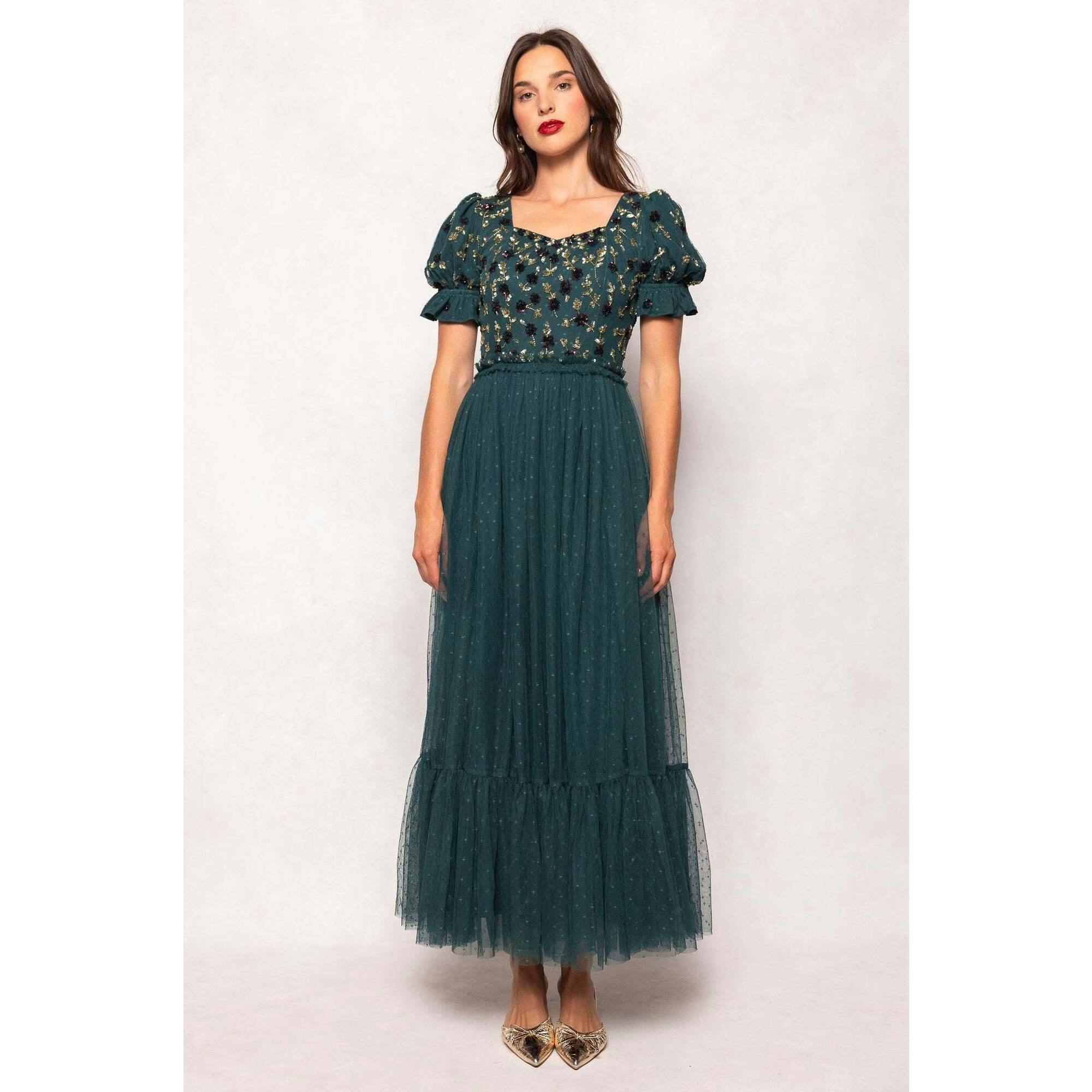 Adara Dress in Green