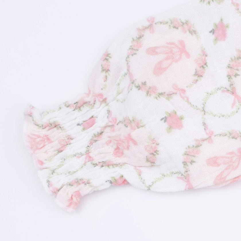 Cameo Ballet Shoes - Long Sleeve Smocked Bubble with Tutu