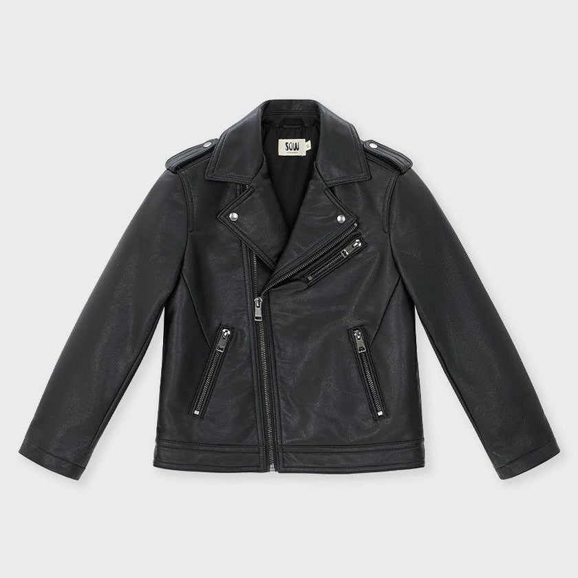 Faux Leather Moto Jacket