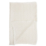 Oatmeal Boho Jacquard Knit Baby Blanket