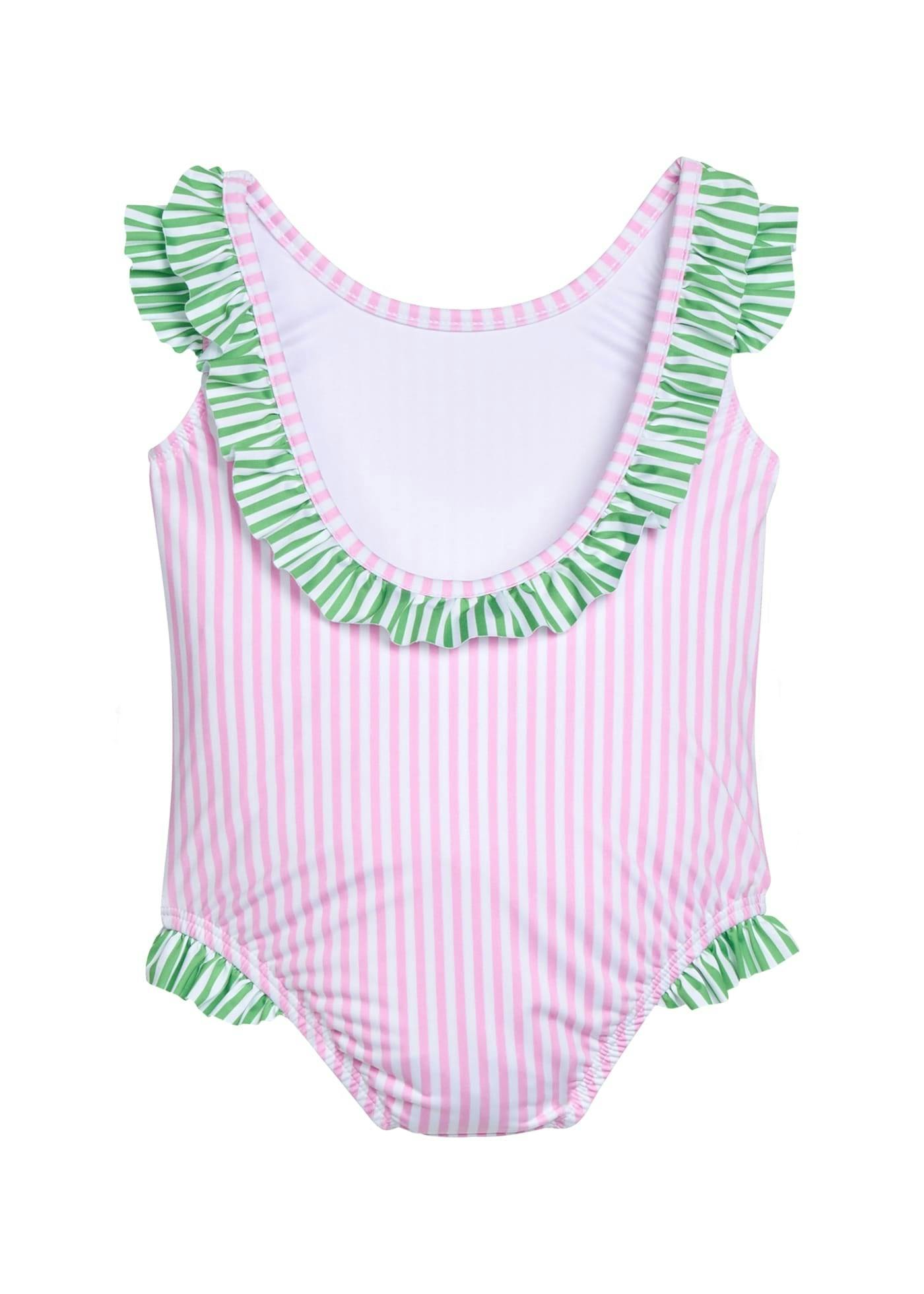 Scoop One Piece Swimsuit - Pink Stripe