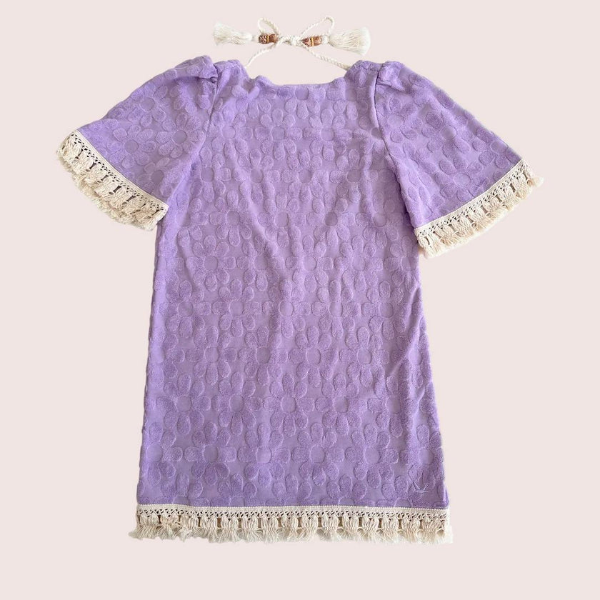 Lavender Floral Boho Coverup