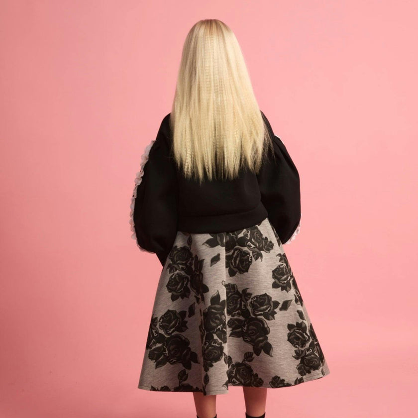 Neoprene Lace Ballon Sweatshirt