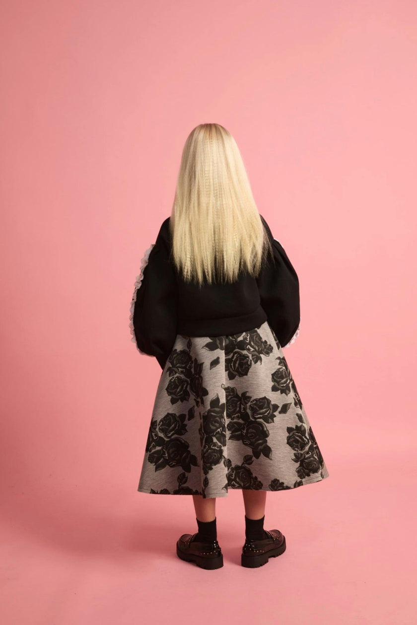 Neoprene Lace Ballon Sweatshirt