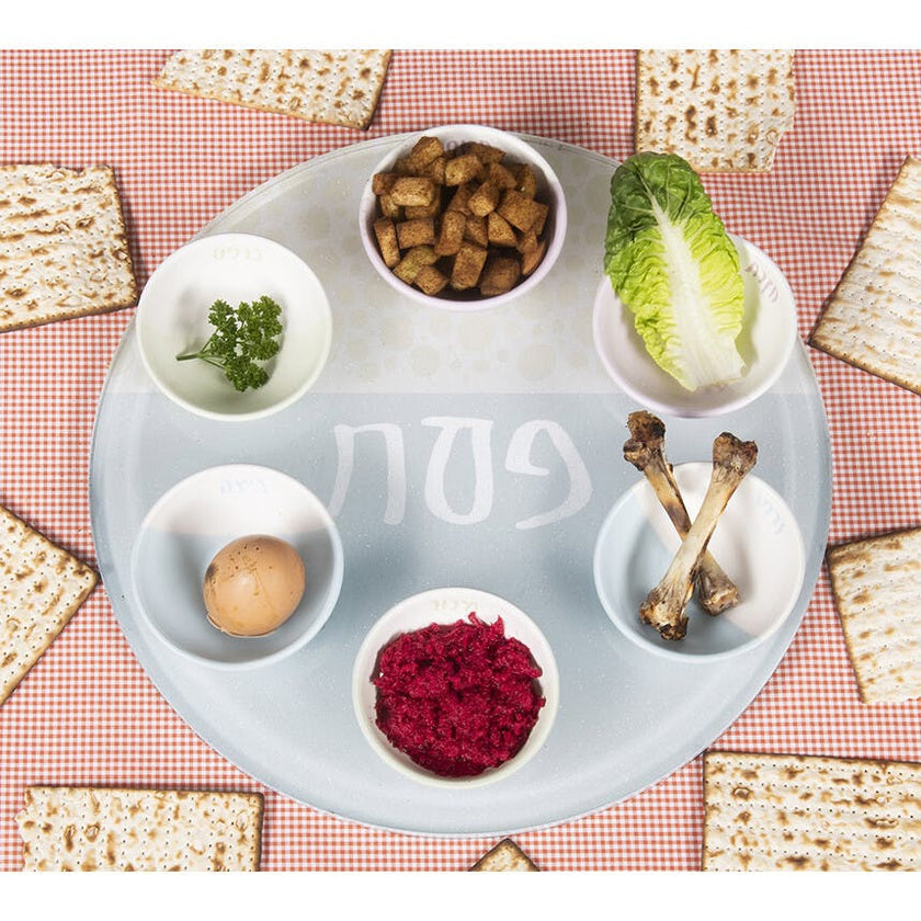 Nu Seder Plate & Six Bowls