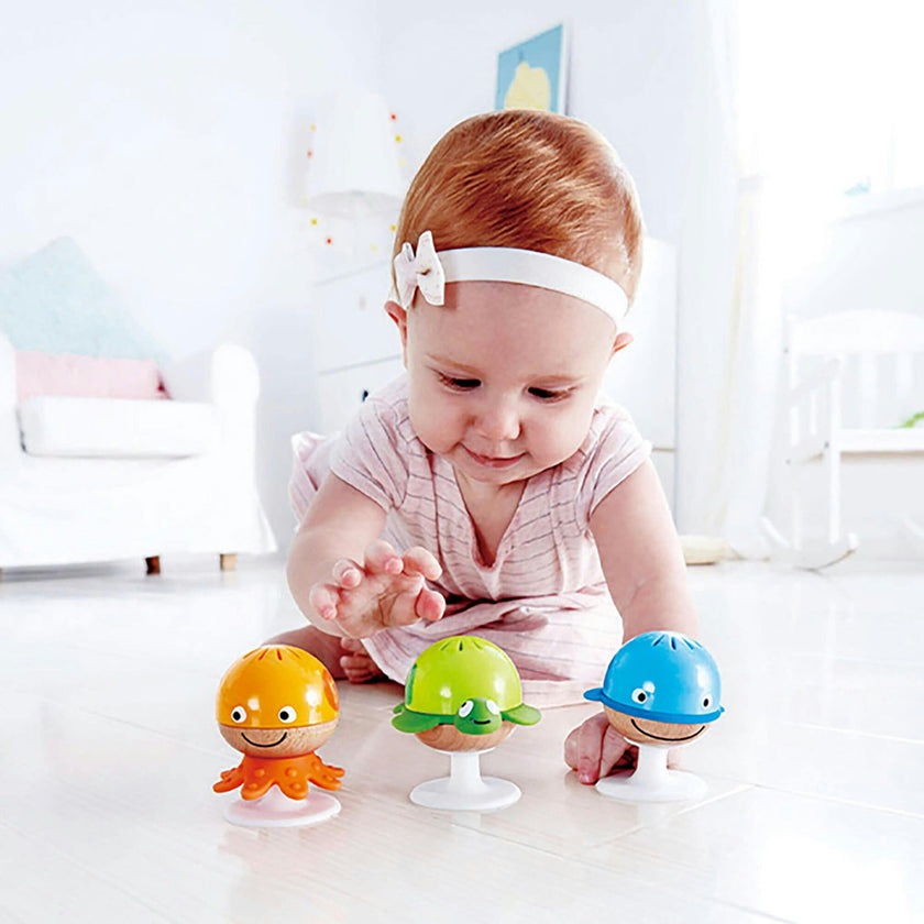 : Stay-Put Sea Animal Suction Cup Rattle Set