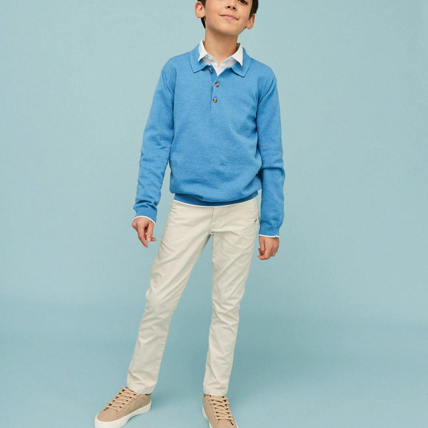 Cotton Polo Jumper