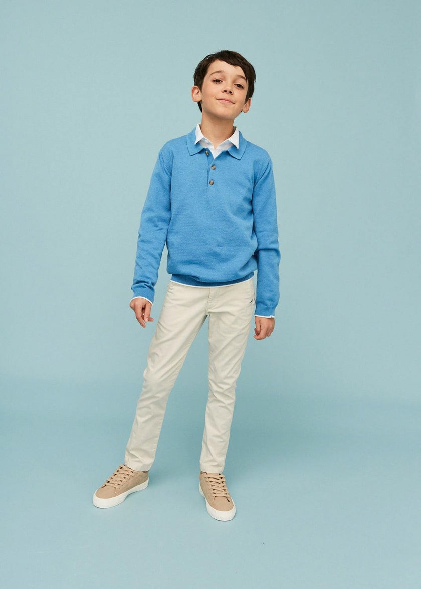 Cotton Polo Jumper