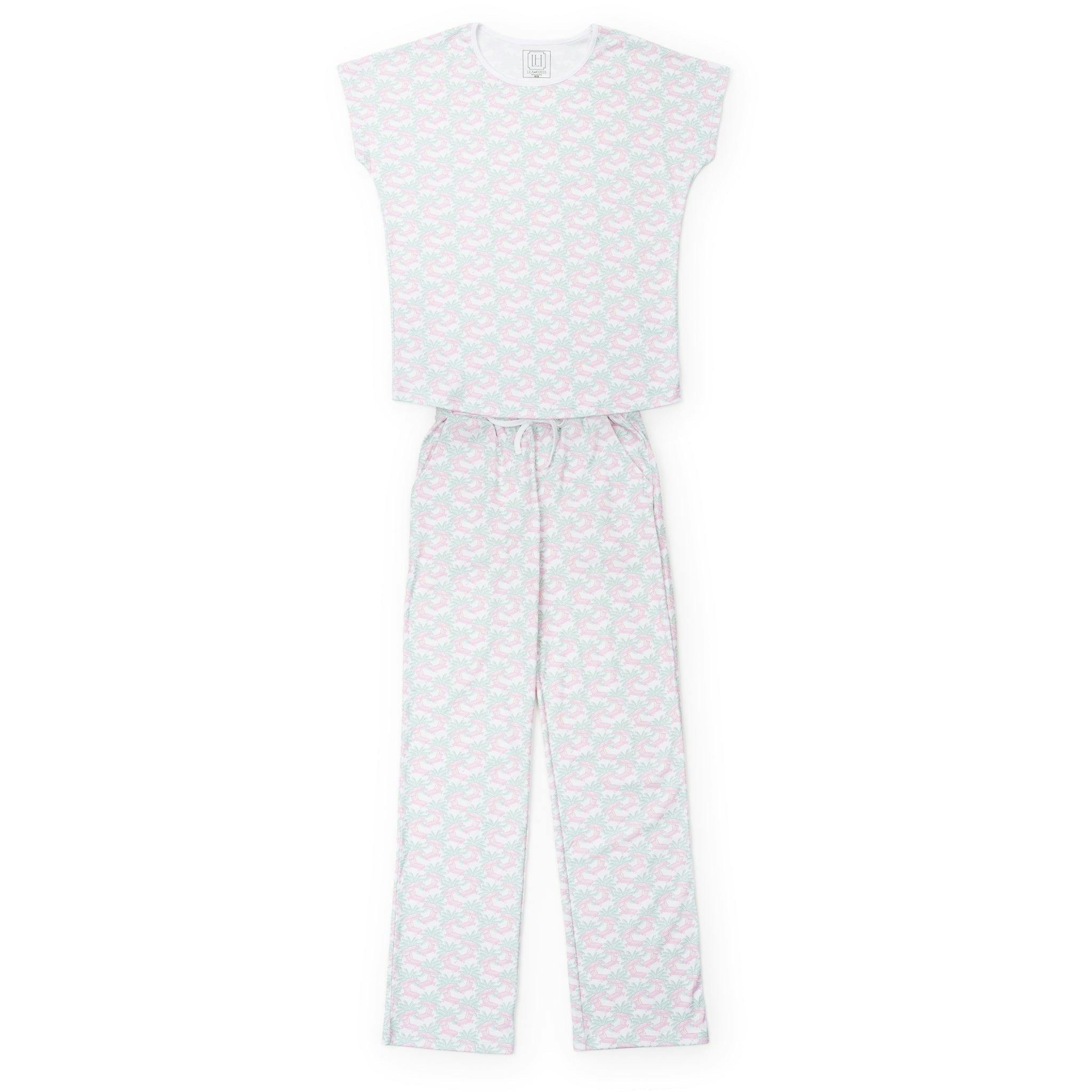Marcia Women's Pajama Pant Set - Poolside Palms