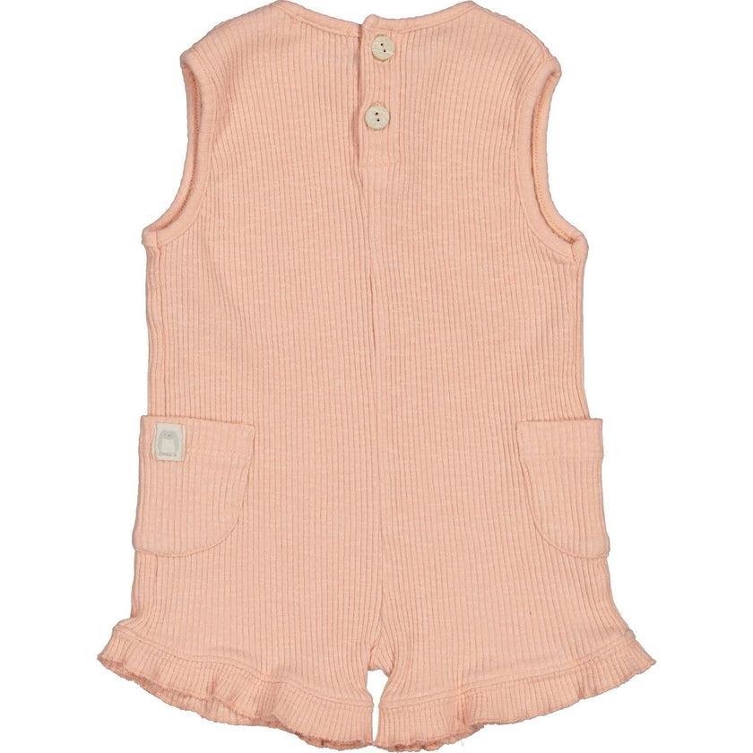 Ruffle Hem Sleeveless Romper