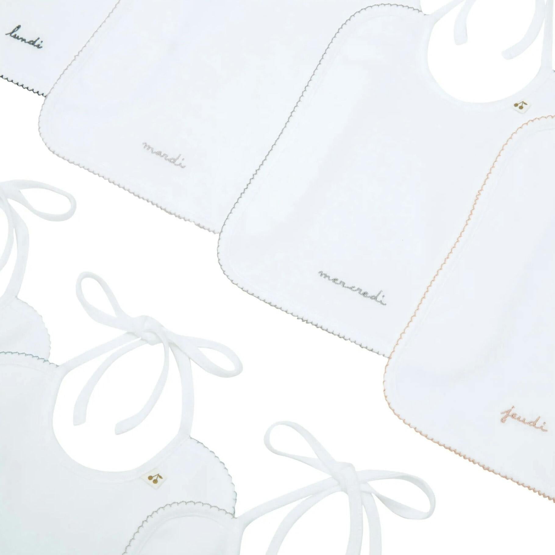 Embroidered Day Of The Week Bibs