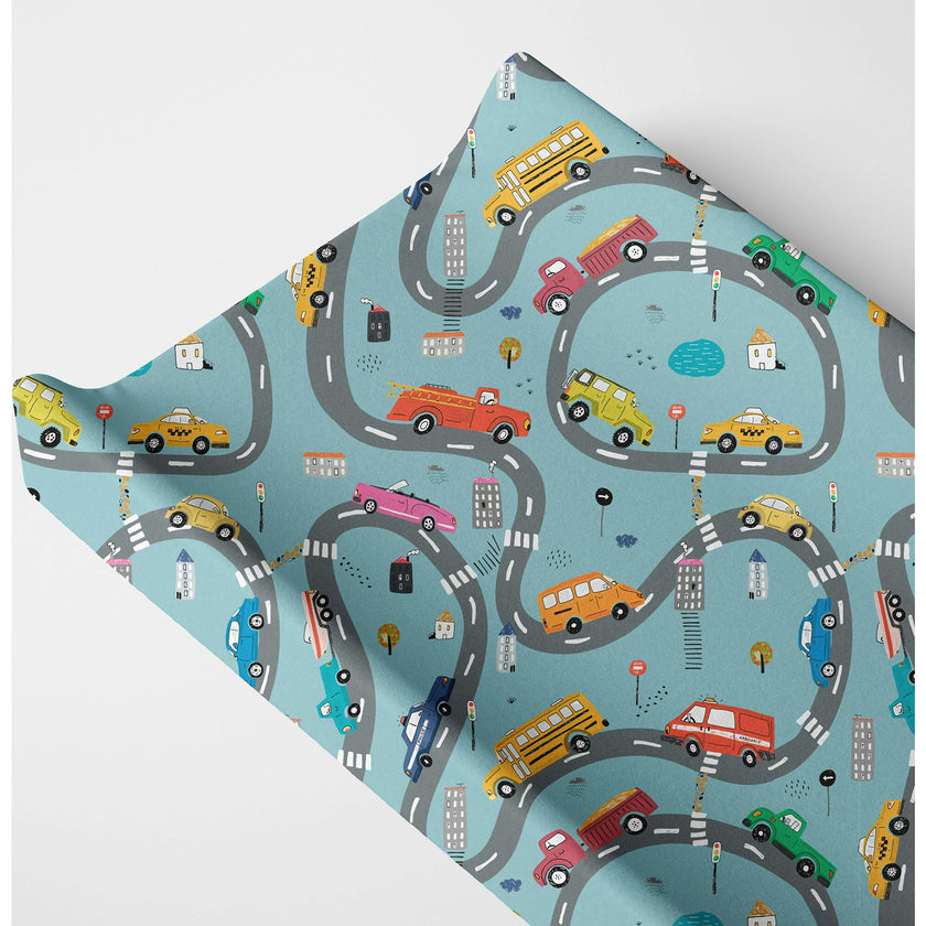 Print Organic Changing Pad Cover