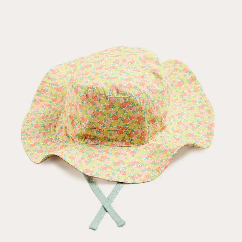 Annie Apple Print Beach Hat in Green (S-L)