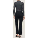 Mara Straight Mid Rise Instasculpt Ankle Jeans  Black