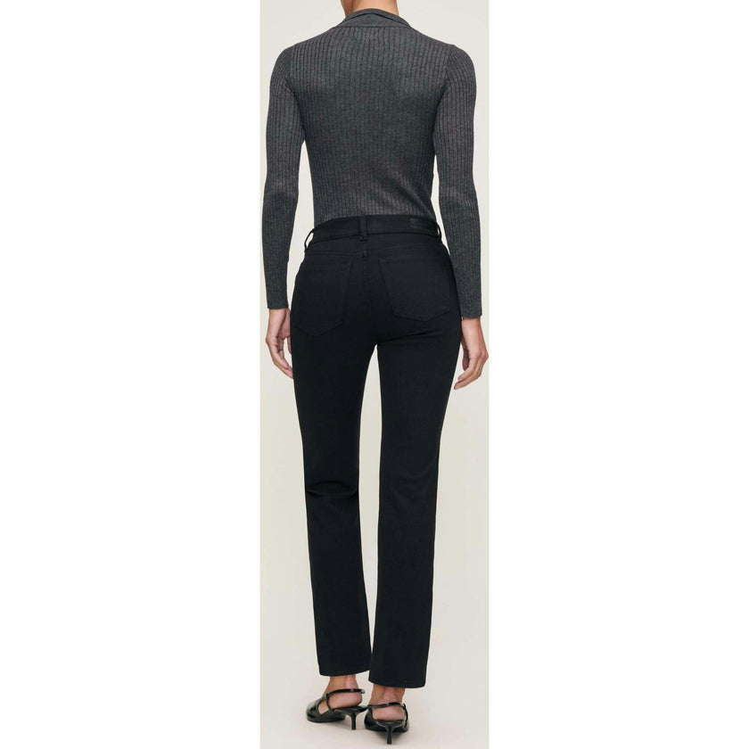 Mara Straight Mid Rise Instasculpt Ankle Jeans  Black