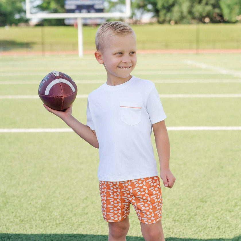 Walker Boys' Short Set - Pep Rally Orange