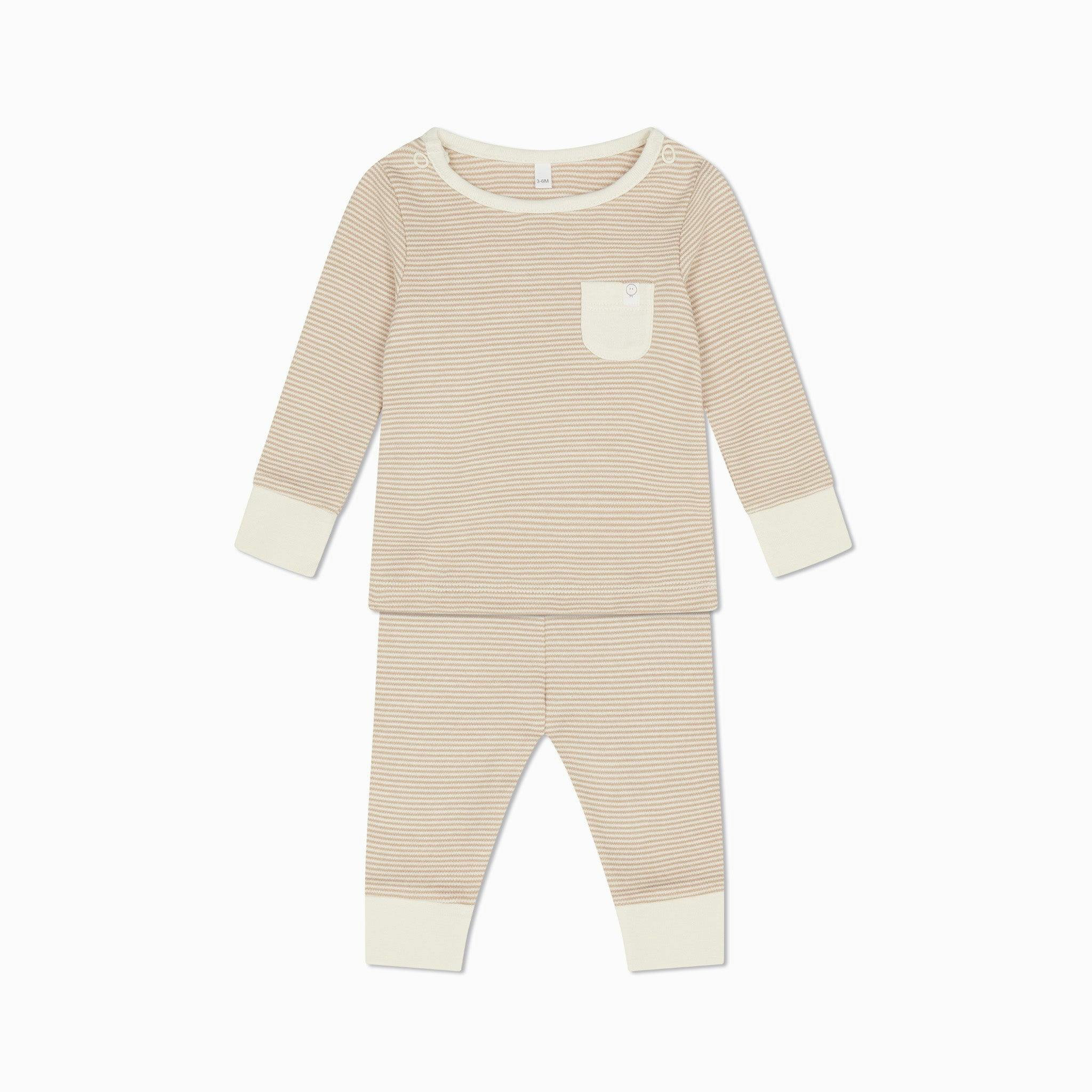 Oatmeal Stripe Pajama Set