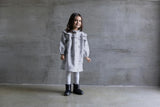Girls Terry Dress With Ruffled Yolk