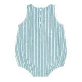 baby tamarin stripe french terry bubble romper