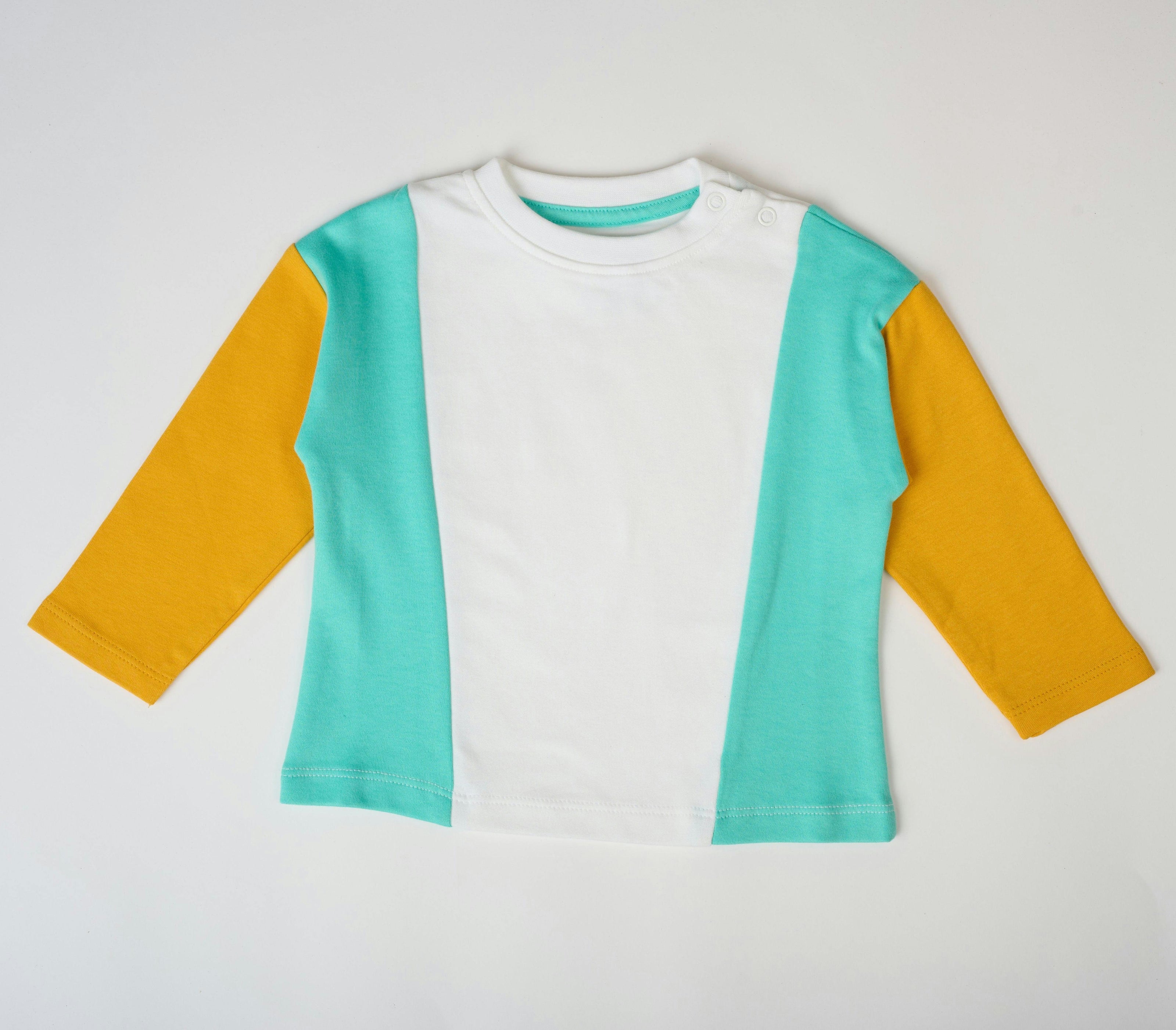 Long Sleeve Sunny Teal T-shirt